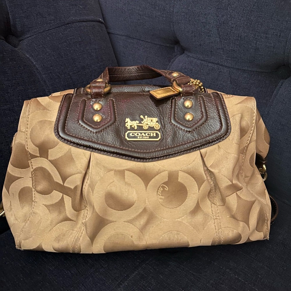 Brown & tan Coach Purse